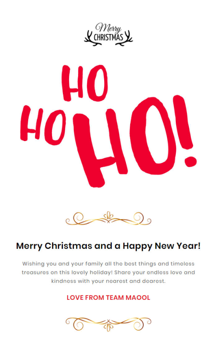 Christmas Wish Email Template