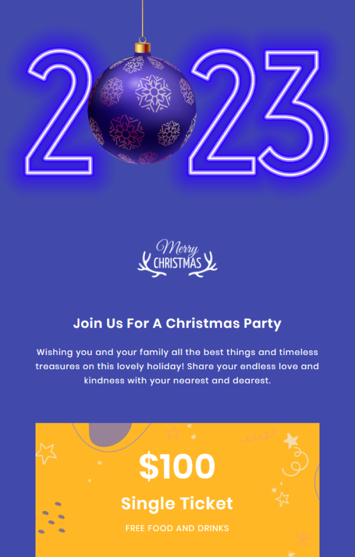 New year Event Email Templates With Email Editor