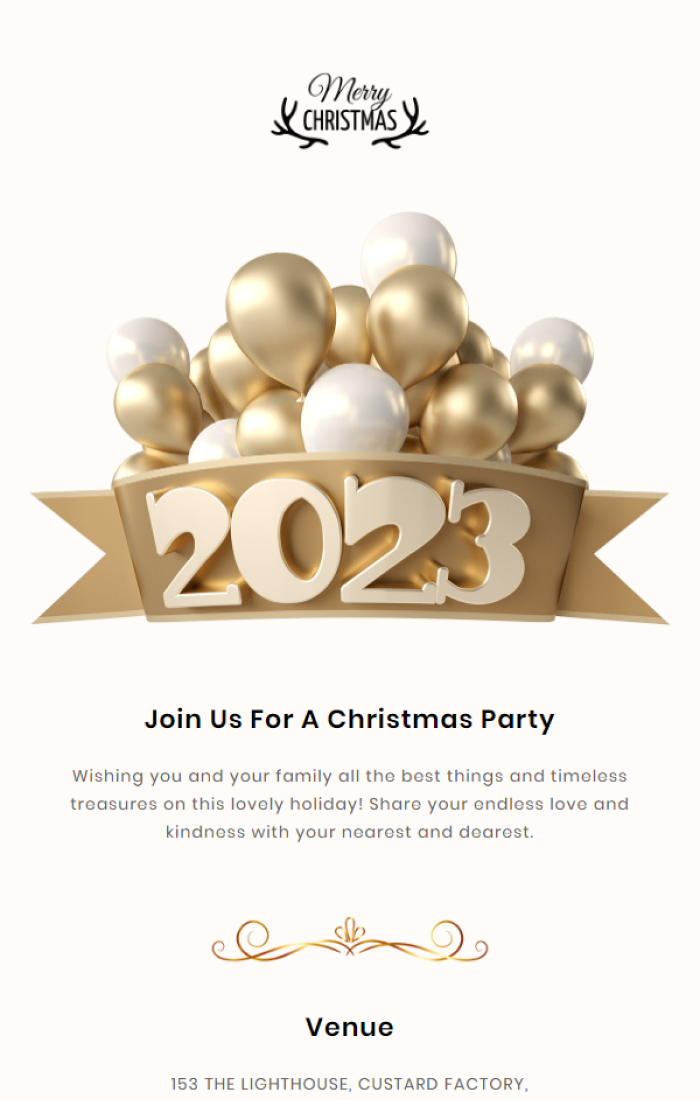 Newyear invitation email template