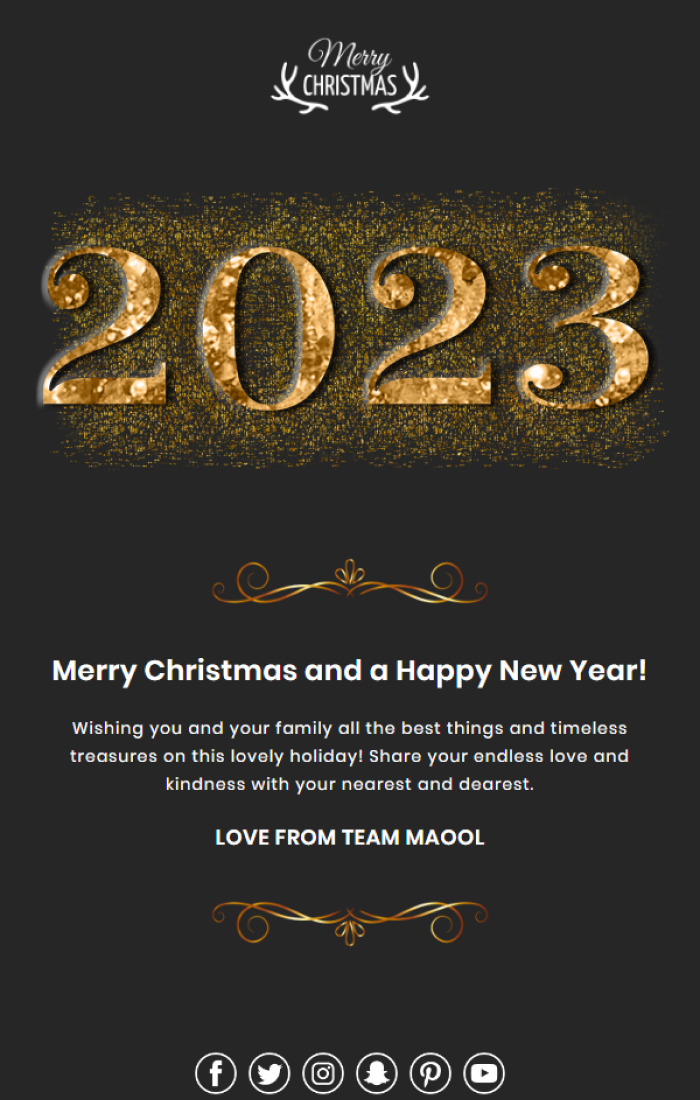New year wish email template